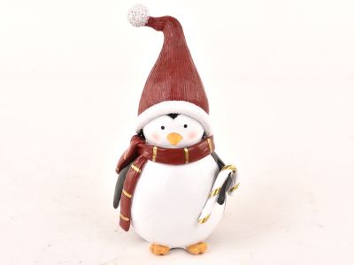 Pingvin s šalom in kapuco 11x10x21cm