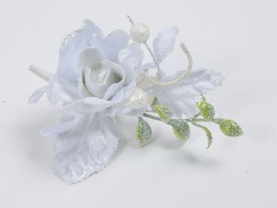 Vrtnica bela pik z bel.gliter 11cm