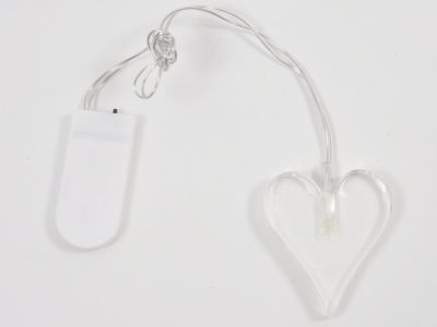 Srce z lučko LED za obesit 6x5,5cm