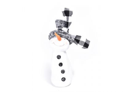 Snežak s sivim klobukom h26cm 14,5x10x26cm