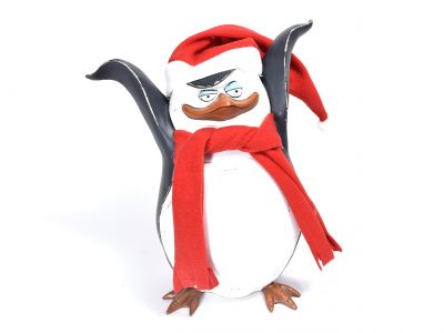 Pingvin s šalom in kapuco 27x17,5x34cm
