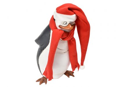 Pingvin s šalom in kapuco 22,5x17x31,5cm