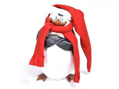 Pingvin s šalom in kapuco 15x15,5x27,5cm
