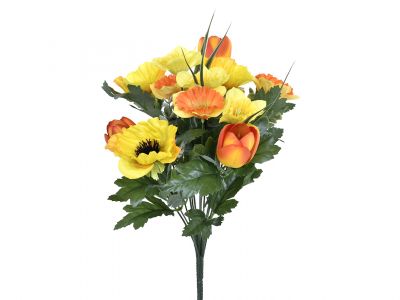 Anemone/tulipan/narcisa v šopku x14 41cm