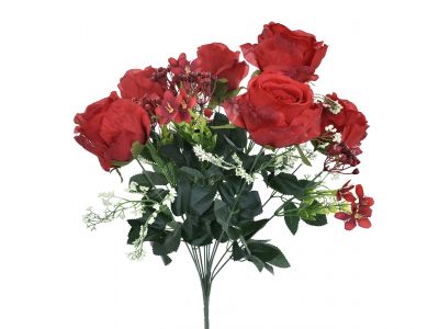 Vrtnice v šopku x12 50cm