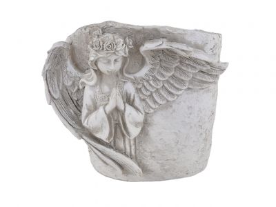 Posoda nagrobna z angelom 15,5x13,5x14,5cm