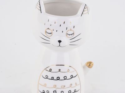 Mačka dekorativna iz porcelana 9,5x9x18,5cm