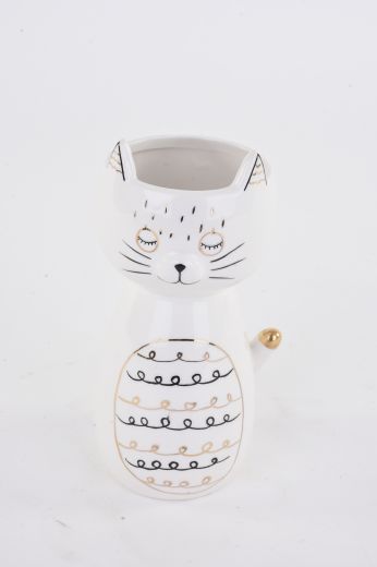 Mačka dekorativna iz porcelana 9,5x9x18,5cm