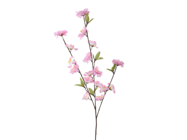 Breskova vejica cvetoča x3, 61cm roza svila