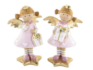 Angel sortirano roza polirezina