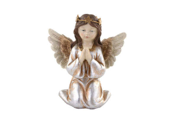 Angel klečeči zlata polirezina