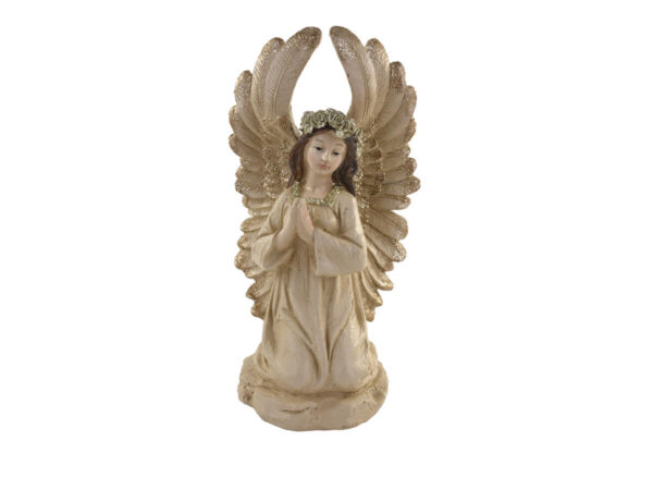 Angel klečeči zlata polirezina