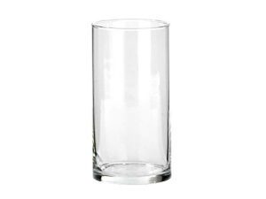 Vaza steklena cilinder d10xh20cm prozorna