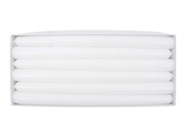 Sveča konus 25cm/12kos bela