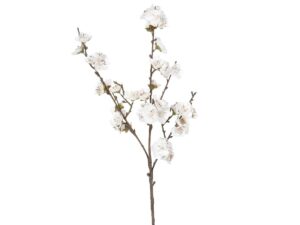 Češnjeva vejica 46cm bela žamet