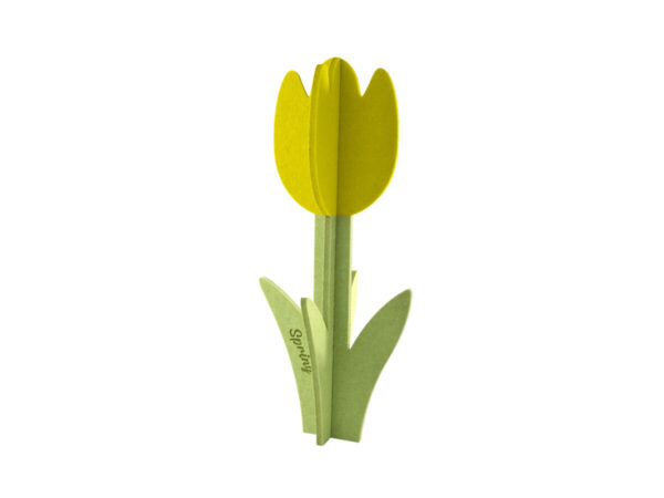 Tulipan iz filca rumena filc