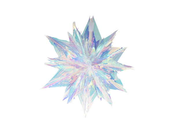 Zvezda viseča multy-layer 35cm iridescent plastika
